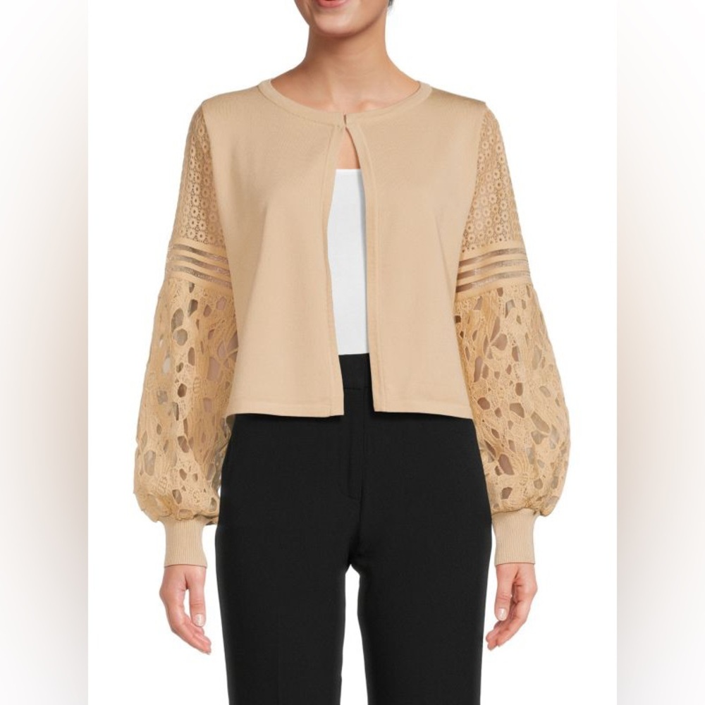 Sioni Milano Lace Cropped Cardigan